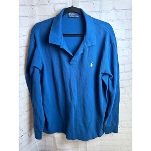 Polo Ralph Lauren Long Sleeve Polo Shirt Classic Fit Blue‎ XL